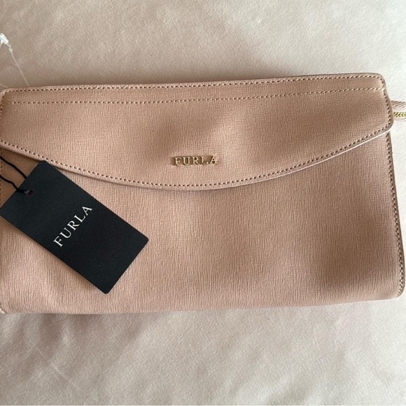 Furla Handbags - Furla NWT Tan Clutch